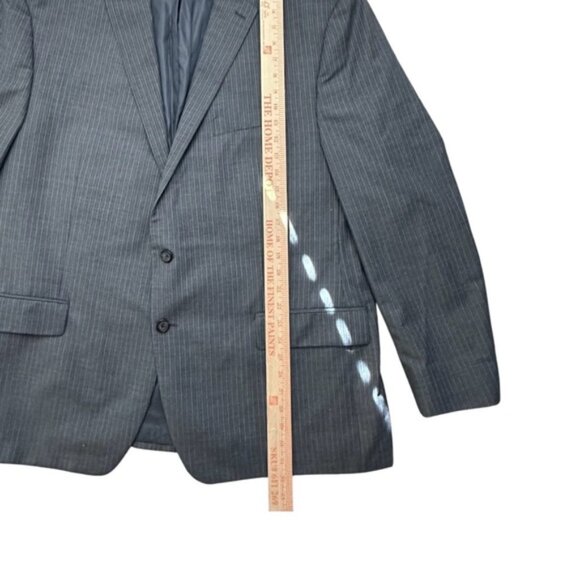 Ralph By Ralph Lauren Jacket Mens 50R Grey striped Wool Canada 3 Button - Picture 3 of 14